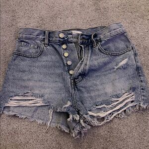 PacSun Distressed High Rise Jean Shorts